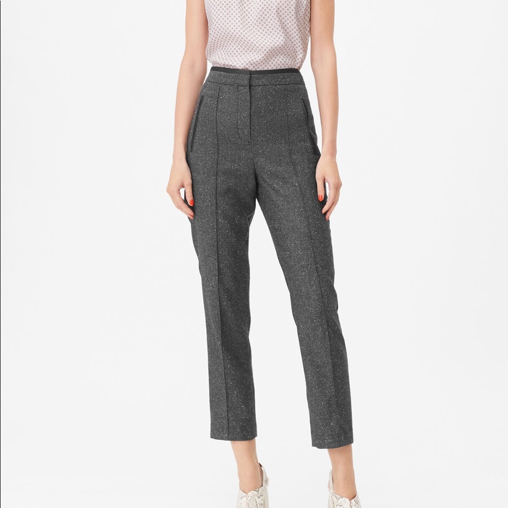 NWT sz12 Charcoal TAILORED HERRINGBONE PANT